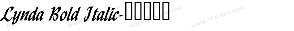Lynda Bold Italic字体转换